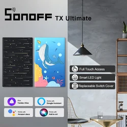 SONOFF-enchufe con Wifi para el hogar, enchufe con Panel de pared T0 US, eWeLink, Control remoto por aplicación, funciona con Alexa y Google Home, de 1/2/3/4 entradas, tipo 120 Ultimate TX