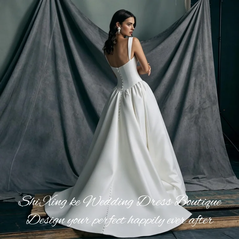Modern Satin Mermaid Bridal Gown 2026 Sweetheart Strapless Royal Cathedral Train Wedding Dress Vestidos De Novia Customized
