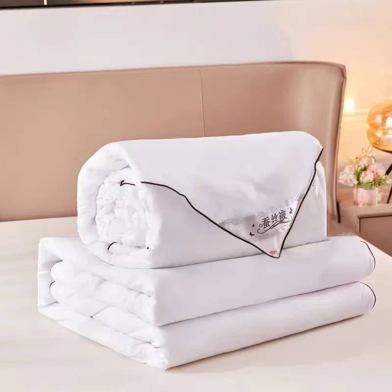 Natural Mulberry Silk Comforter Warm Cotton Quilt Queen King Size Bedding Autumn Winter Blanket Single Double Couple Bed Duvet