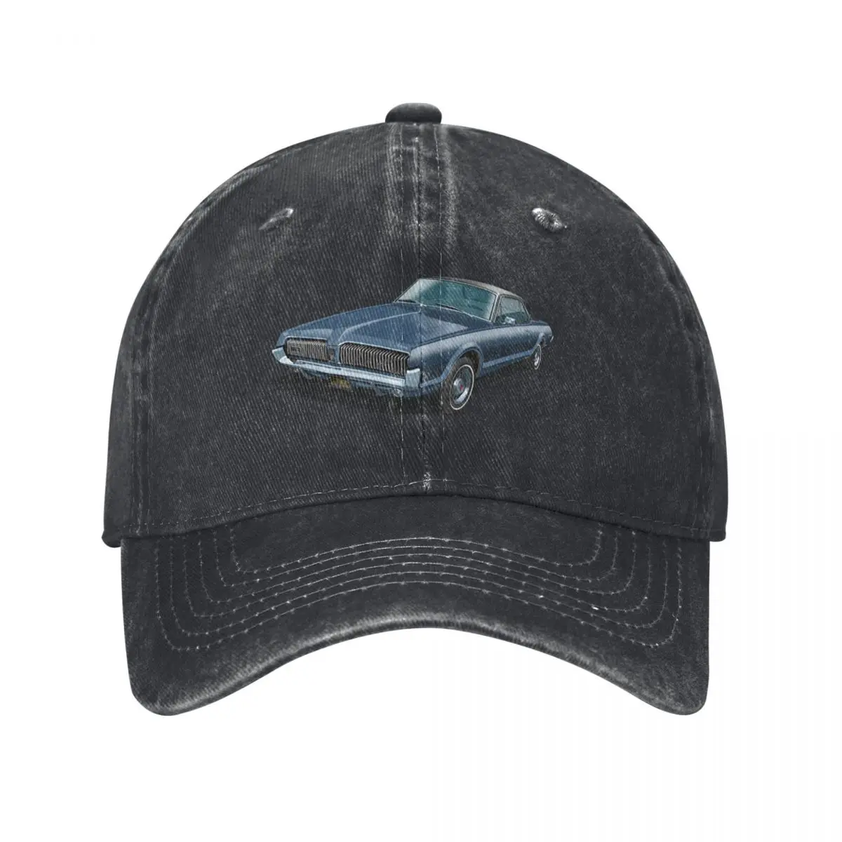 

1967 Mercury Cougar in caspian blue Baseball Cap black Golf Hat Luxury man cap Rugby Mens Women's