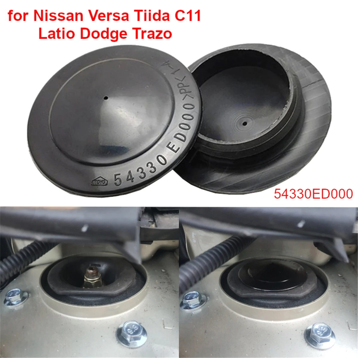 1/2 Peças 54330ED000 Tampa Protetora Contra Poeira do Suporte do Amortecedor Dianteiro para Nissan X-Trail T31 Qashqai J10 Tiida C11 Leaf Juke