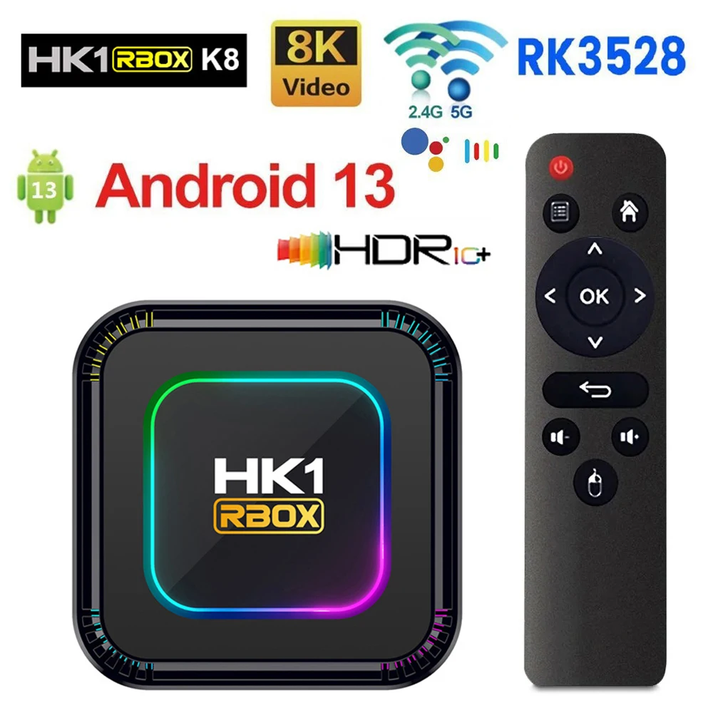 

NEW Smart TV Box Android 13 RK3528 Quad Core Support 8K Video 4K 2.4&5G Wifi6 BT Google Voice 4GB 32GB 64GB Set Top Box