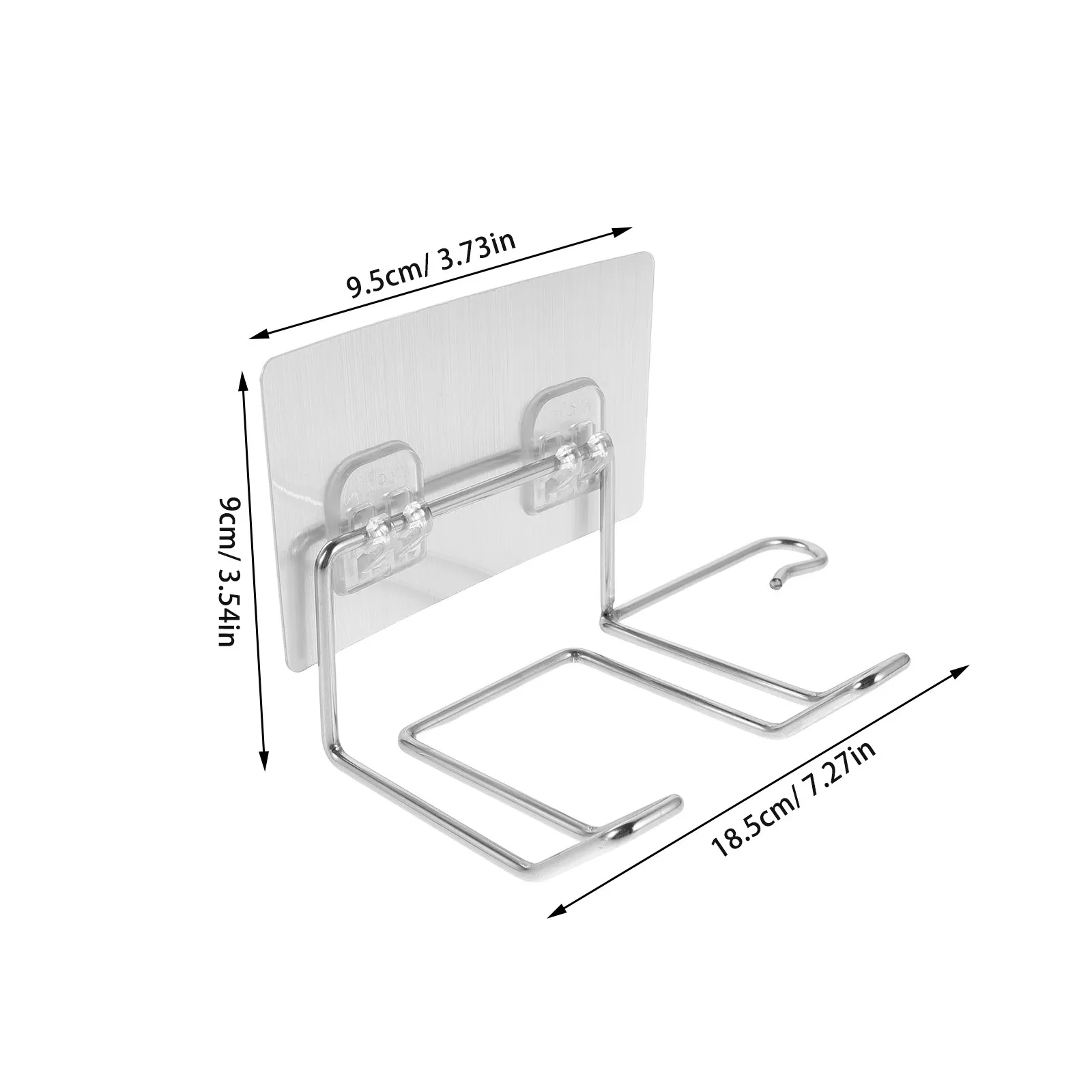 Hair Dryer Holder Wall Mounted Self Adhesive Stainless Steel Bathroom Organizer Rack No Drill Blow Dryer Storage Shelf Tool