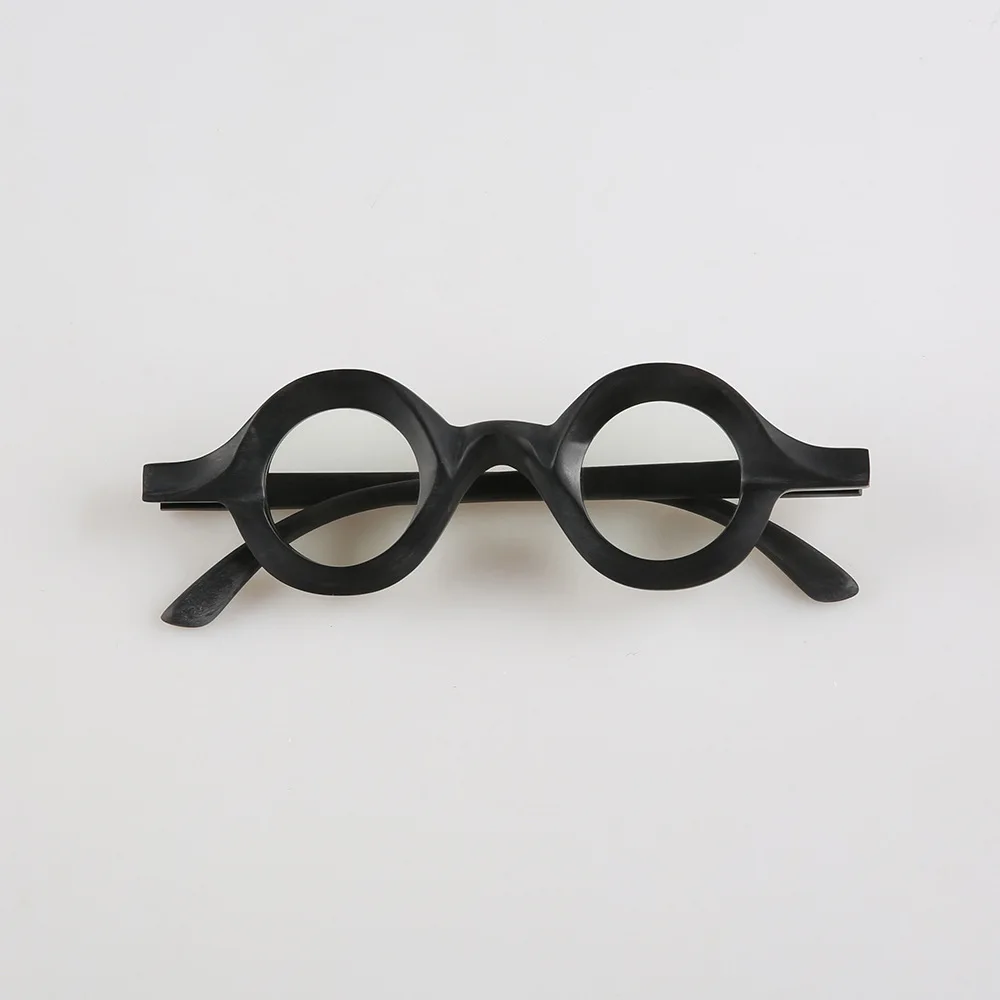 Eyeglass Frames Round Vintage Unique Vintage Handmade Buffalo Horn Prescription Eyeglasses Optical Reading Men's Glasses Frame