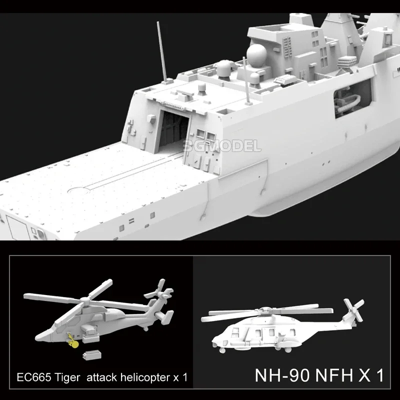 Freedomassemble เรือโมเดล 83002 D651 "Normandie" Nationale Aquitaine class 1/700 (ตัวเลือกสามารถ make No: 652-655)