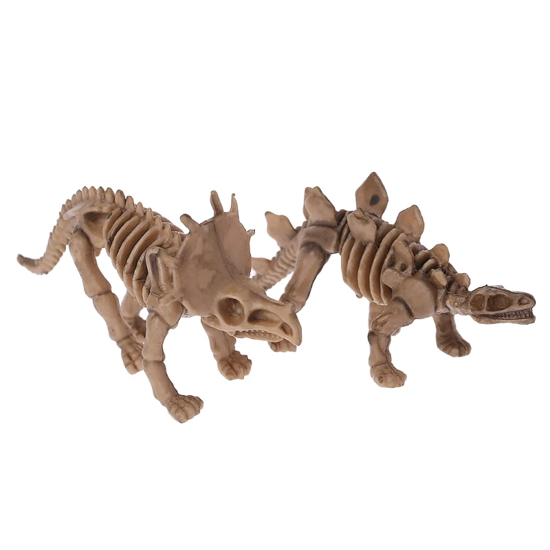 Simulation Dinosaur Skeleton Models 12pcs/set 3D Puzzle Figures Ornament for Christmas Stocking Stuffed Accessories Toy