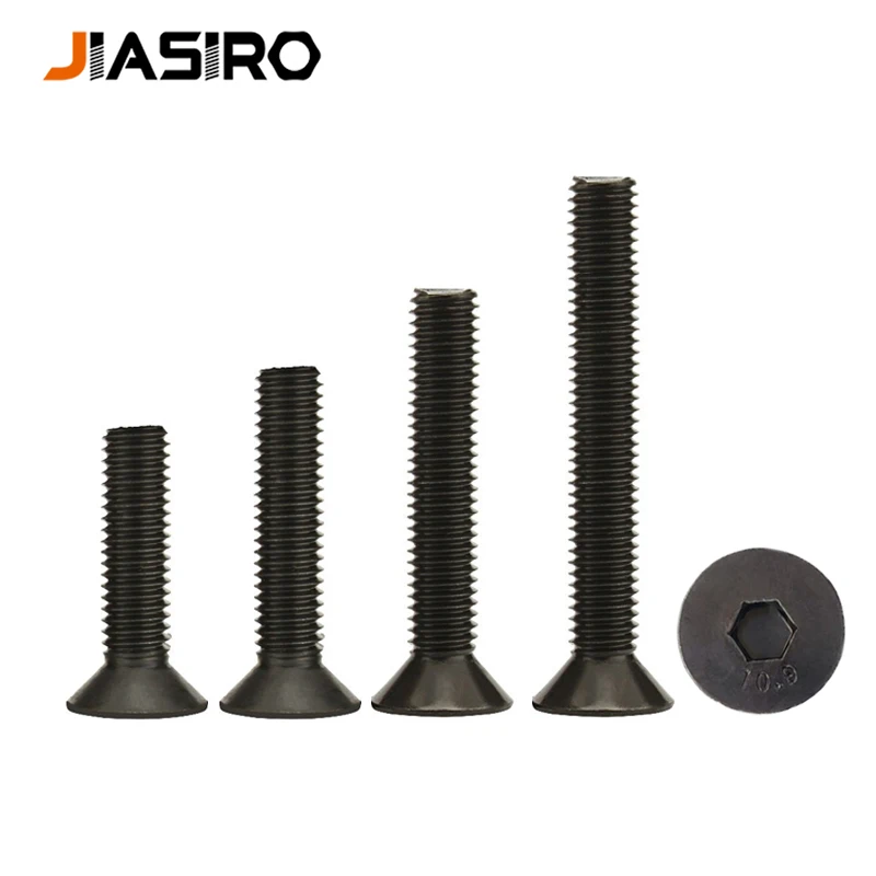 

M1.6 M2 M2.5 M3 M4 M5 M6 M8 Hexagon Hex Socket Head Flat Countersunk Allen Bolt Black Grade 10.9 Carbon Steel Screw 3-80mm