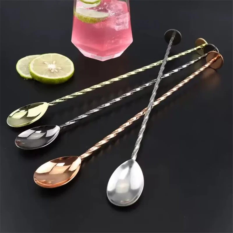 

27,5 см нержавеющая сталь коктейльный бар ложка диск хвост миксер для напитков бар перемешивание посуда для смешивания