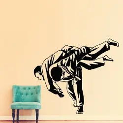Judo Wrestling Against Martial Arts Sports Vinyl Wall Stickers Youth Dormitory Bedroom Decoration Wallpaper Mural