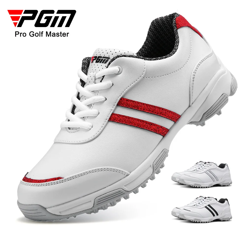 

PGM Golf Women's Shoe Anti Sideslip Sports Shoe Colorful Sequin Waterproof Microfiber Leather Shoes