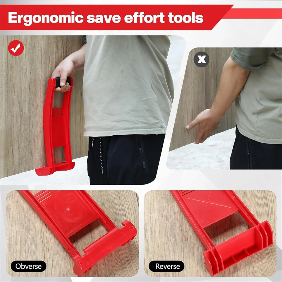 BAAQ 2 шт., держатель для гипсокартона, подъемник для гипсокартона, инструмент для переноски гипсокартона, АБС-пластик, инструмент для переноски фанеры, подъемник