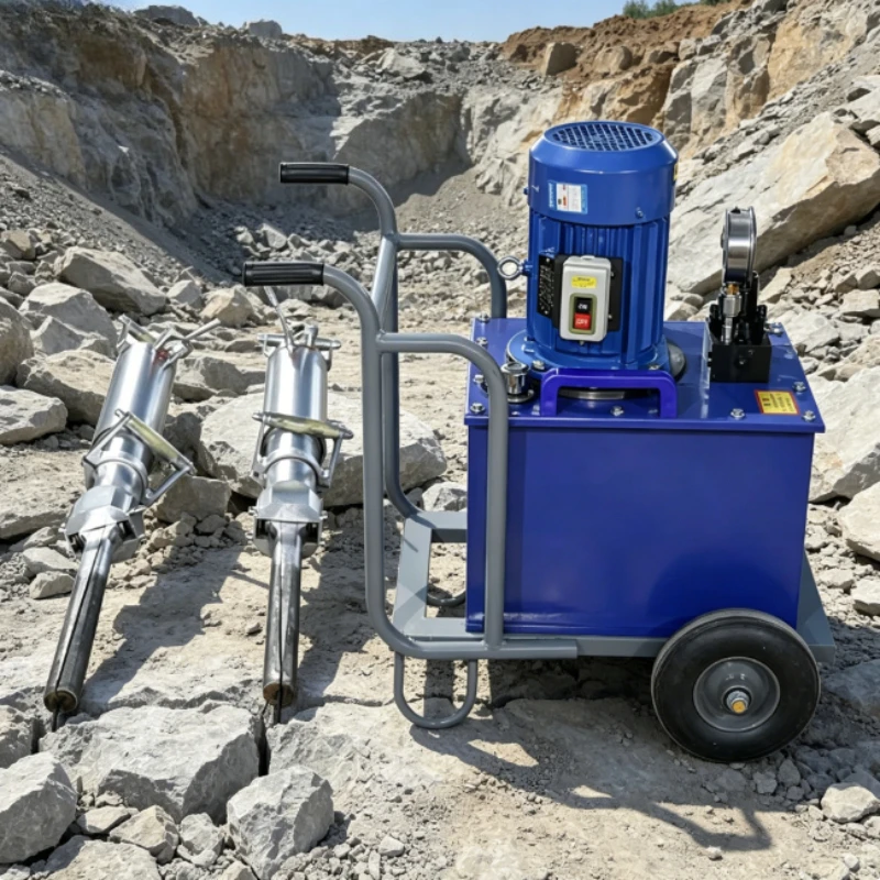 Multi Block Splitting Diesel Hydraulic Rock Splitter Industrial Hydraulic Stone Separator Large Quarry Processing Machine
