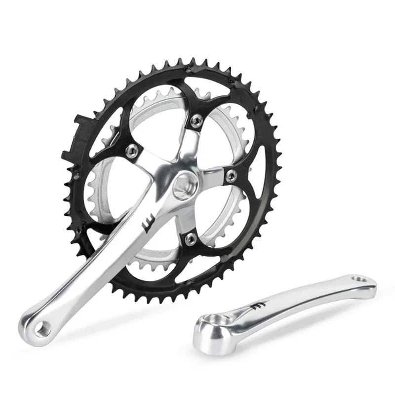 Road Bike Crankset Folding Bicycle Crank Chainring Double 52-39T Cycling Chainset Ultralight