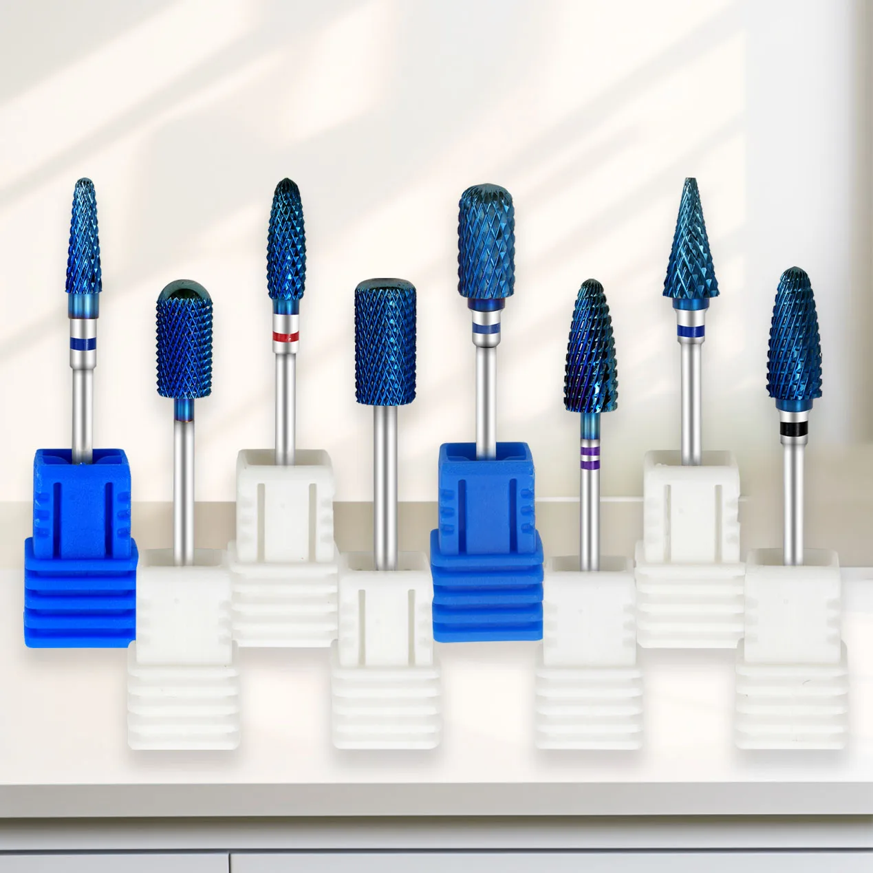 1Pcs Conical Color Pro Tungsten Carbide Nail Drill Bits 3/32" Shank Milling Cutter for Manicure Nail Gel Polish Remover Files