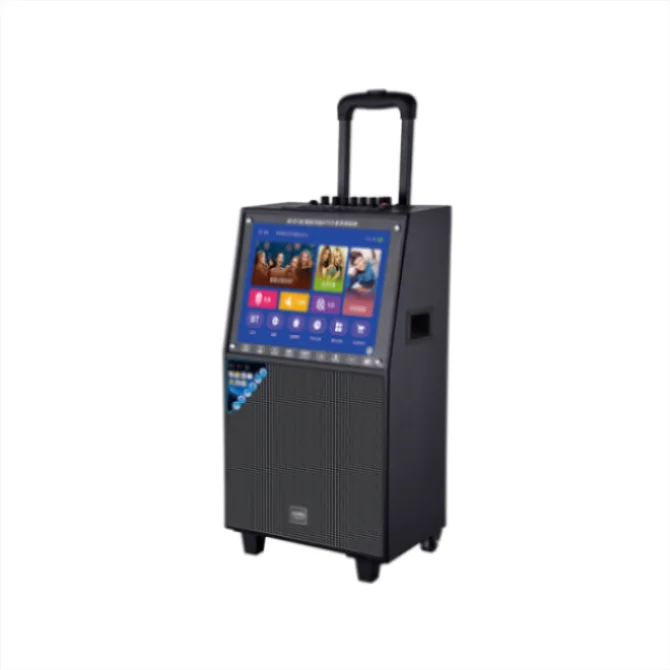 

touch screen wifi karaoke music pa speaker outdoor portable multimedia trolley speaker