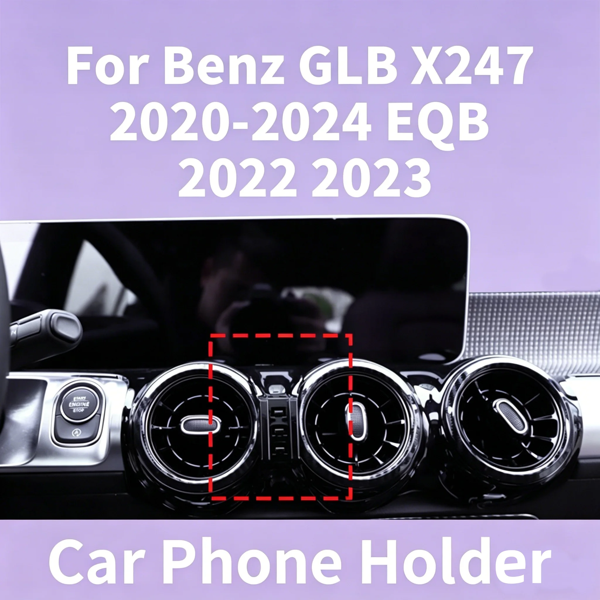 

Snap-in Base for Mercedes-Benz GLB X247 2020-2024 EQB 2022-2023 Car Phone Holder Compatible with Various Phone Holder Styles