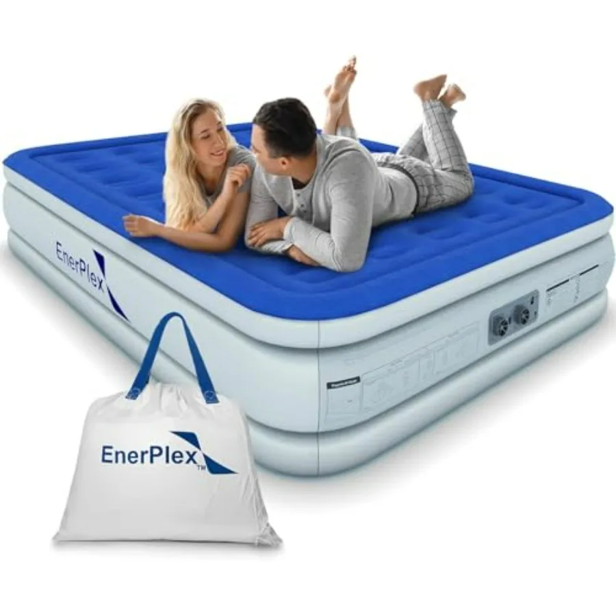 

Air Mattress with Built-in Pump for Travel Home Use - PVC Material - Gray - Self-Inflating, Neck Support, Portable