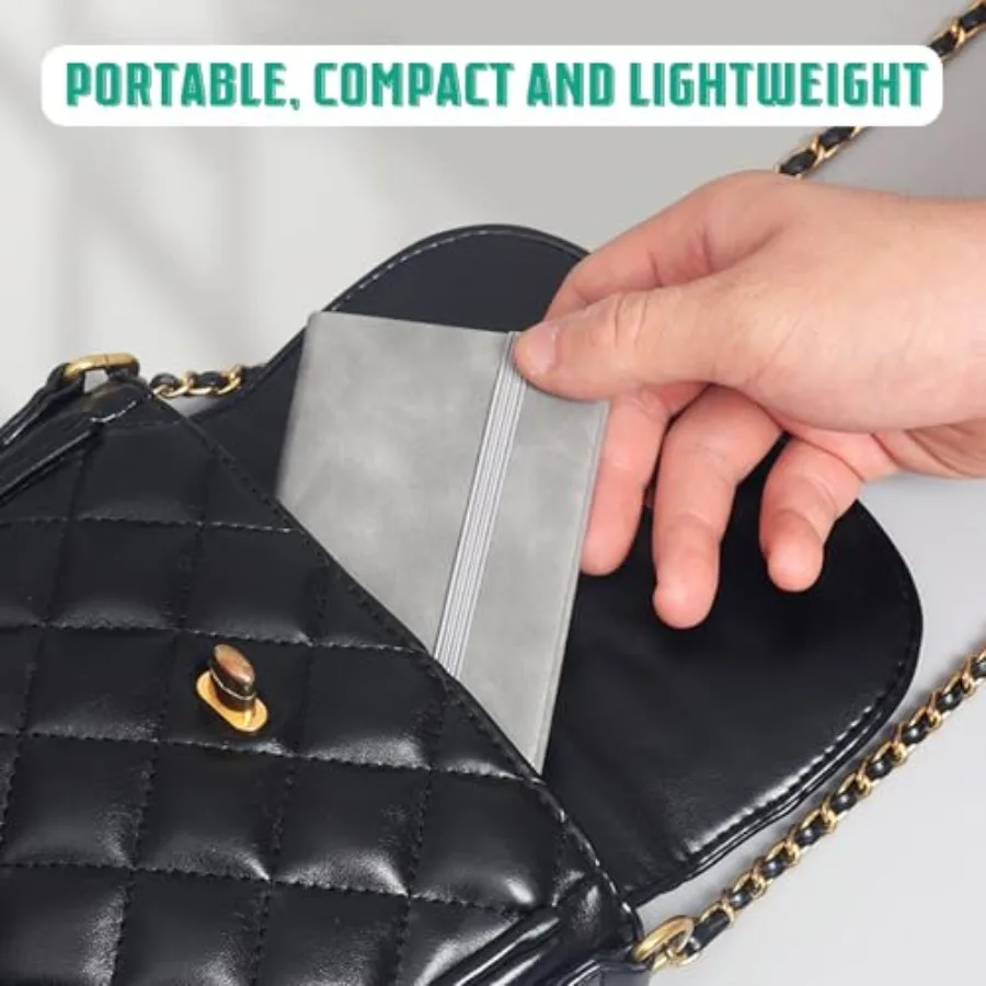 4 عبوات من دفاتر الملاحظات الصغيرة بجيب 800 صفحة مبطنة بغلاف مقوى دفاتر ملاحظات صغيرة للعمل والسفر مقاس 3 × 4.33 بوصة دفتر ملاحظات بجيب سميك ممتاز