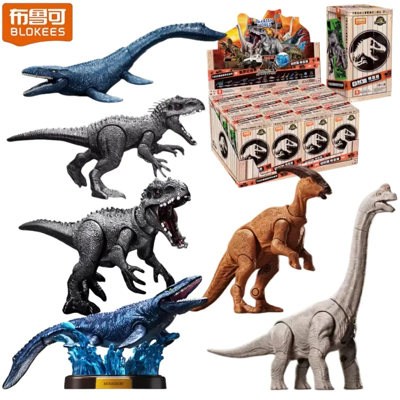 Blokees bloques de construcción Jurassic World dinosaurio modelo Azure Dragon colección juguetes Indominus Rex decoraciones de escritorio regalo