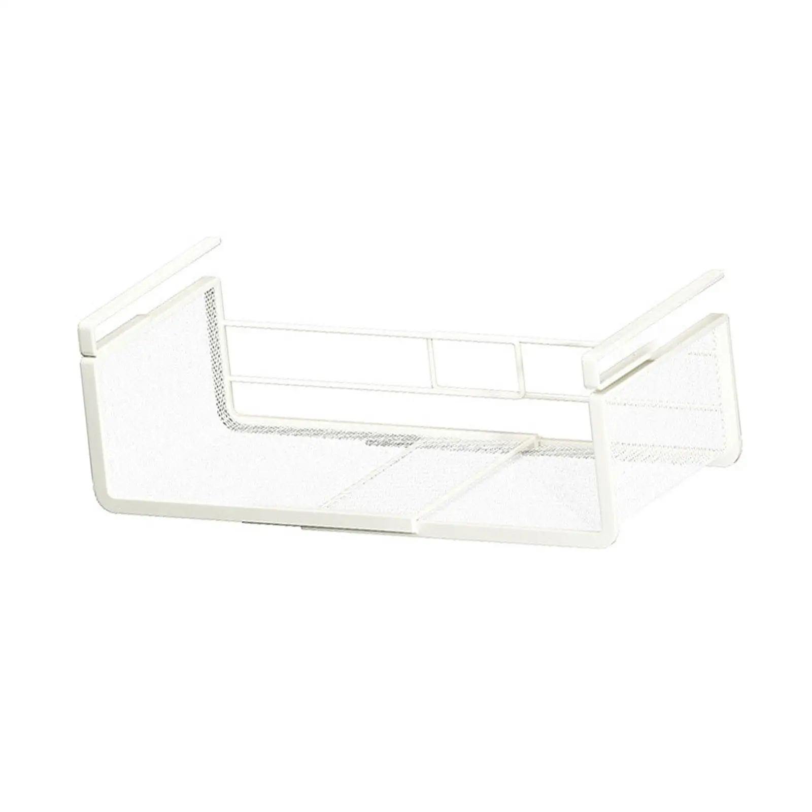 Under Cabinet Shelf Adjustable White Metal Wire Basket Organizer Kitchen Storage Rack for Pantry Cupboard