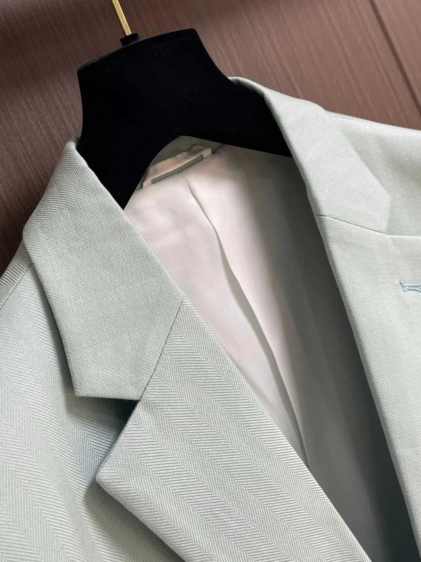 Italian old money style 26ss flat barge collar business commute comfortable crisp suit jacket