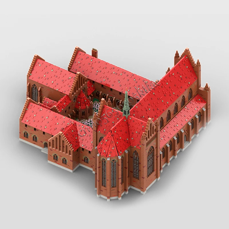 22515 PCS Customize Technology St Pius North Monastery MOC Building Block Model Children Educational Surprise Toys Birthday Gift
