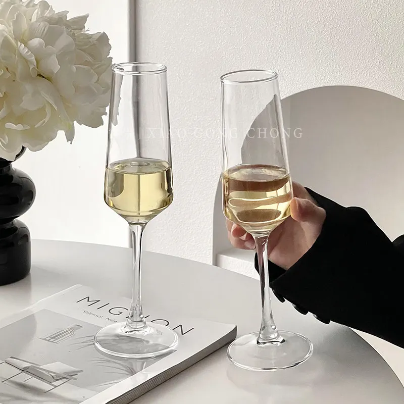 CX high-value champagne glass, crystal tall glass wine glass, household light luxury high-end red wine glass