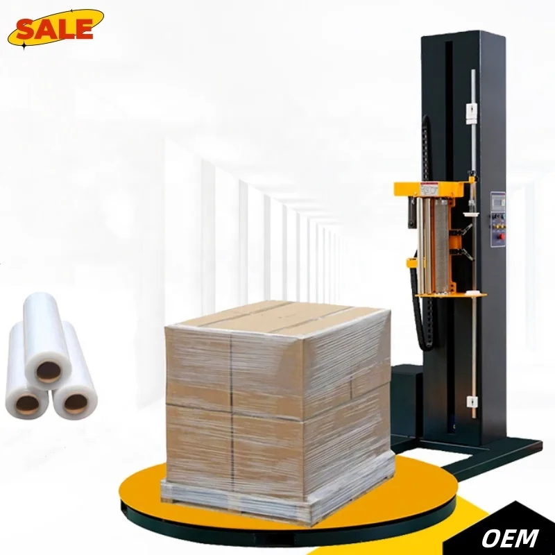 

Automatic High-Accuracy Electric Turntable Film Stretch Wrapping Machine for Pallets Food & Beverage Packaging New