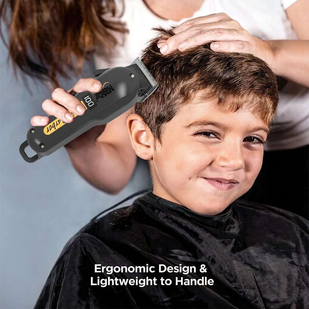 Home Hair Clipper for Men Easy to Use Cordless Hair Trimmer Rechargeable Cutting Machine with LED