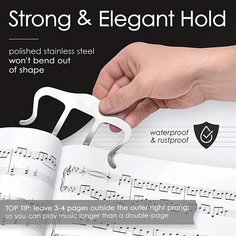 1pc Music Book Clip - Effortlessly Holds and Displays Sheet Music for Easy Reading, Perfect for Piano, Guitar - Image 2