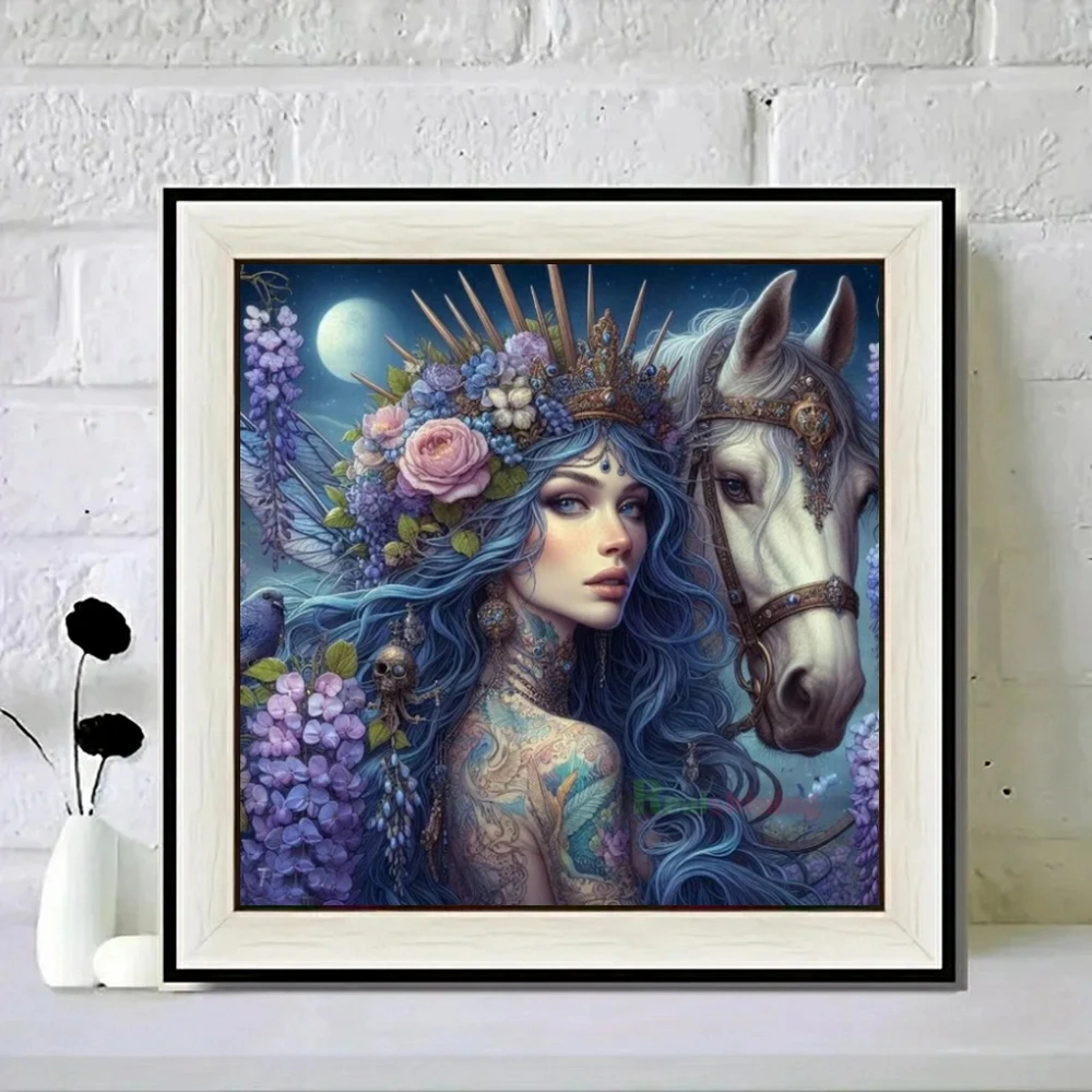 Fairy Dust AB Amazing Dream Beautiful Fairy Girl Unicorn Diy Diamond Painting New 2024 Full Mosaic Embroidery Dragon Elf Cross