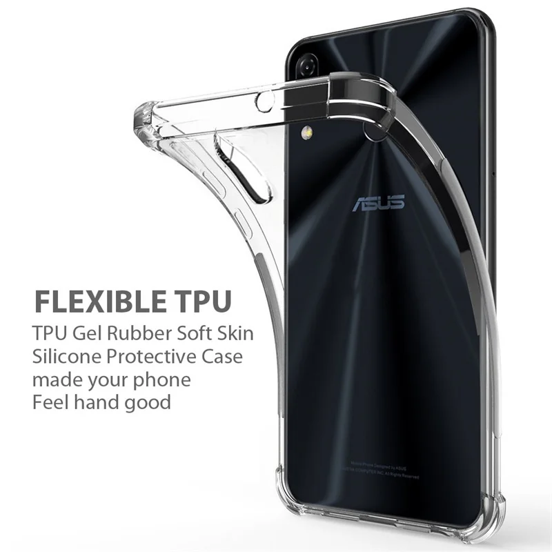 

For Asus Zenfone 5Z ZS620KL Case Air Cushion Shockproof Airbag Silicone Back Cover Clear Case for Asus Zenfone 5 ZE620KL ZF620KL