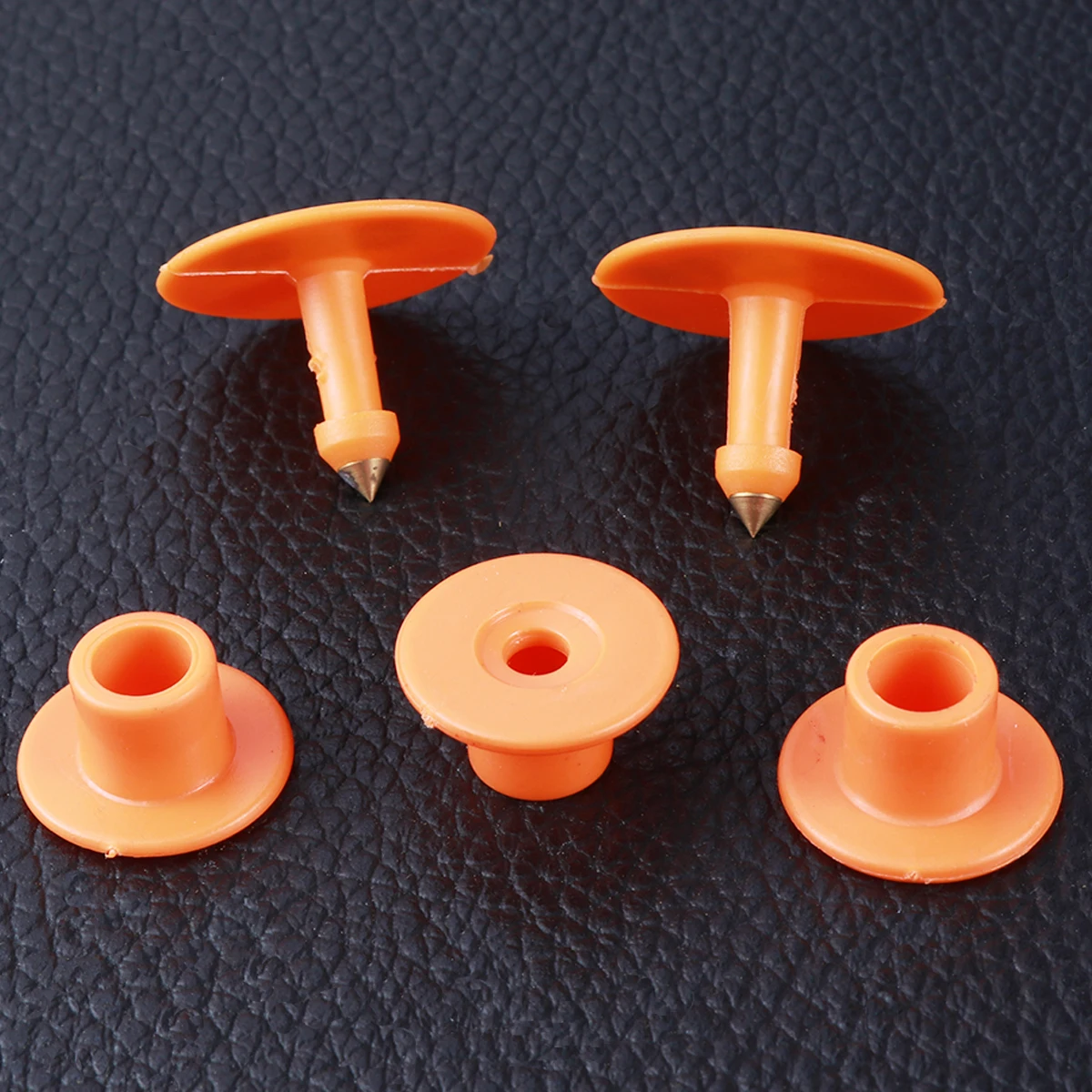 

100Pcs 1To100 Numbered NonToxic Plastic Livestock EarTags For Pigs Cattle Goats Identification Orange