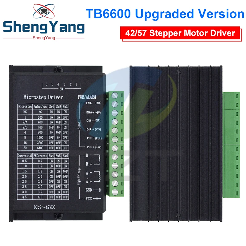 TZT Stepper Motor Driver TB6600 23 Nema 34 42/57/86 Nema17 4A DC9-40V 1 Axis Stepping Motor CNC Engraving Machine