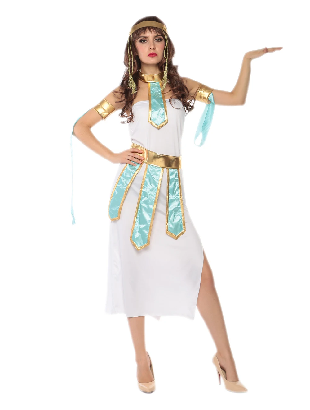 Indian and Arab Belly Dancer Costumes Fancy Halloween Greek Goddess Cosplay Costume for Women