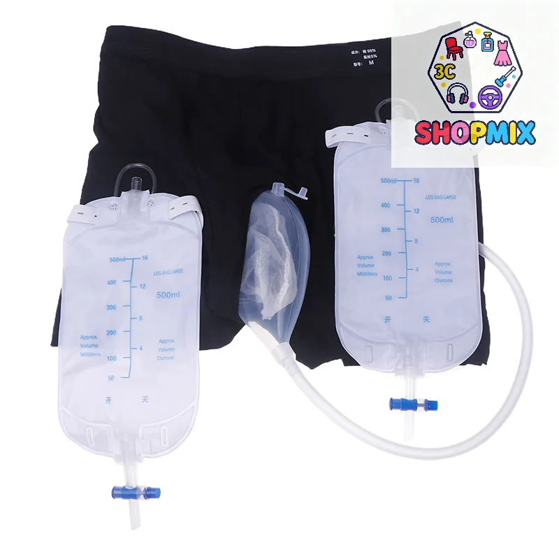 

Многоразовый мочеприемник для мужчин, комплект для сбора мочи для пожилых людей, трусики, фиксированный катетер для мочи, мешок для мочи для недержания мочи