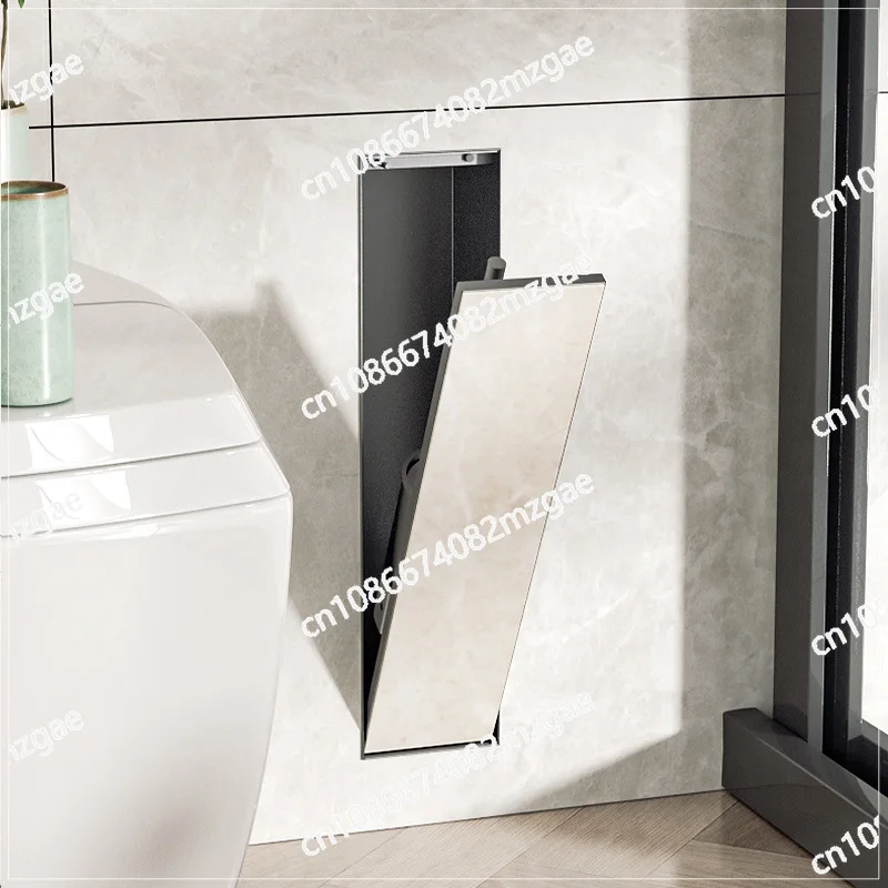 In-wall concealed bathroom toilet edge stainless steel niche toilet recessed niche toilet brush silicone brush