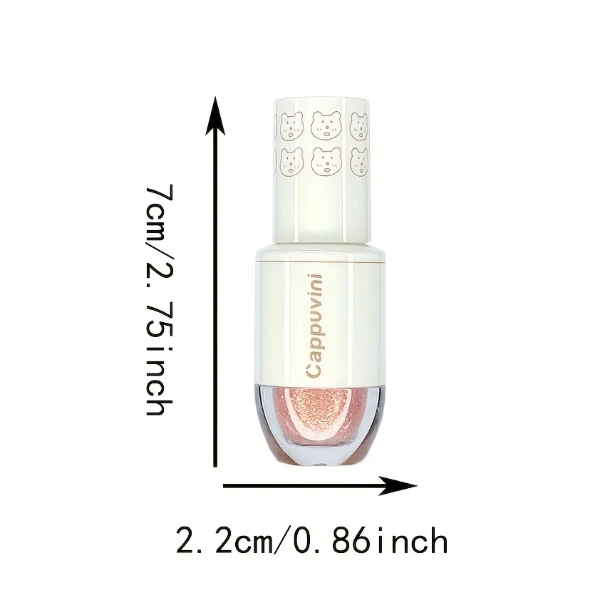 Sombra de ojos con purpurina líquida "Mermaid Tears" |   Brillo de noche estrellada + brillo nacarado |   Botella temática de oso