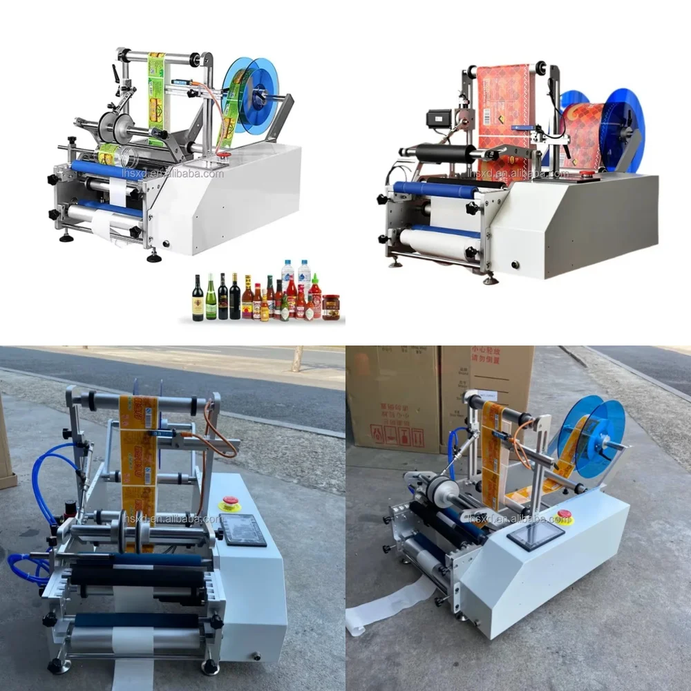 

Small Double-Sided Intelligent Semi-Automatic Labeling Machine for Red White Wine Glass Plastic Bottles Self Adhesive