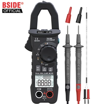 BSIDE 600A Digital Clamp Meter True RMS DC AC Ammeter Clamp Meter Intelligent Automatic Profession Multimeter Voltage Ohm Tester