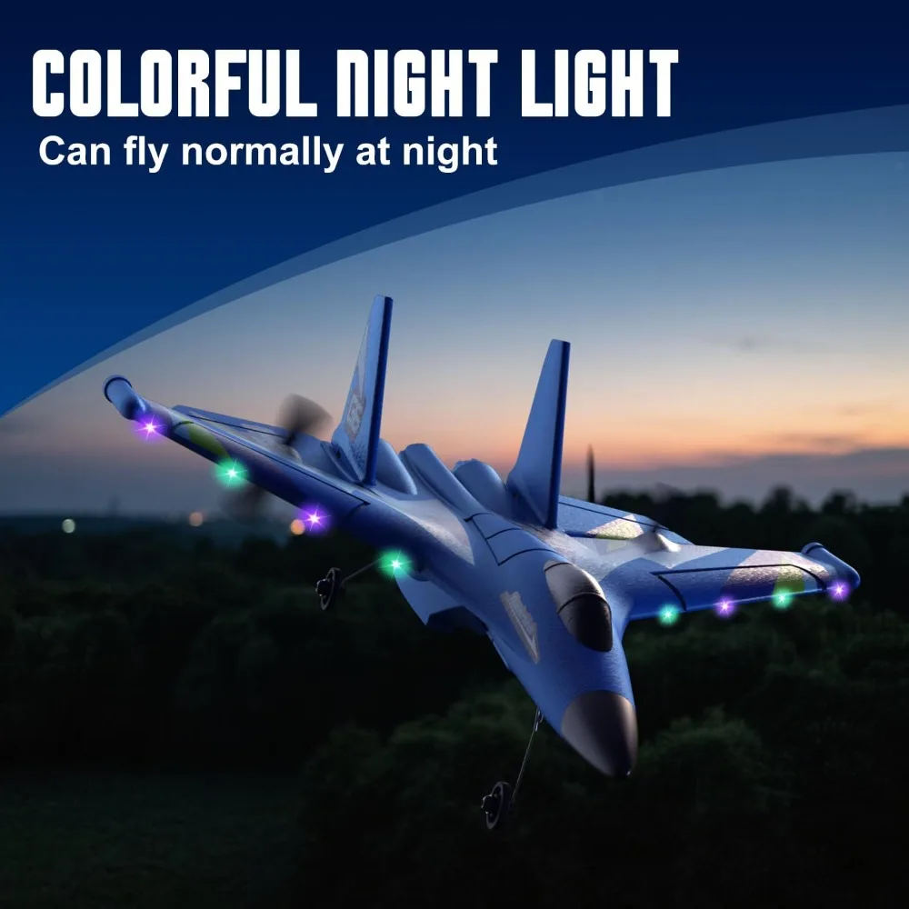 Avião RC de espuma de 4 canais com controle remoto para crianças e adultos - jato RC fácil de voar, helicóptero e drone adequado para iniciantes
