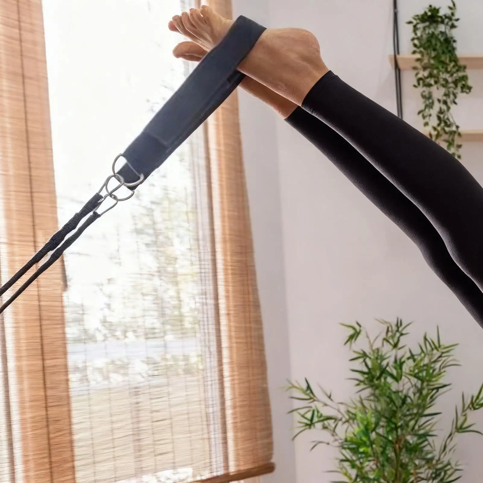 Pilates Straps For Reformer Double Ring Stretch Cord Pilates Reformer Stretching Straps For Physical Fitness Home Workout Gym