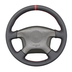 Black Faux Leather Car Steering Wheel Cover For Nissan Stagea 1996-1999 Patrol Y61 1997-2004