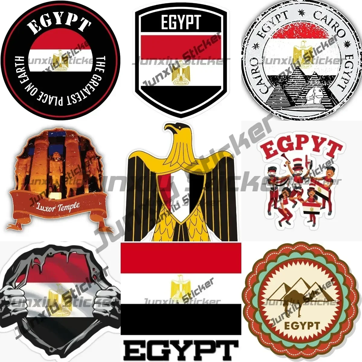 Egypt Flag Never Underestimate The Power Egyptian Expat Country Luxor Temple Egypt World Landmark Grunge Travel Car Sticker