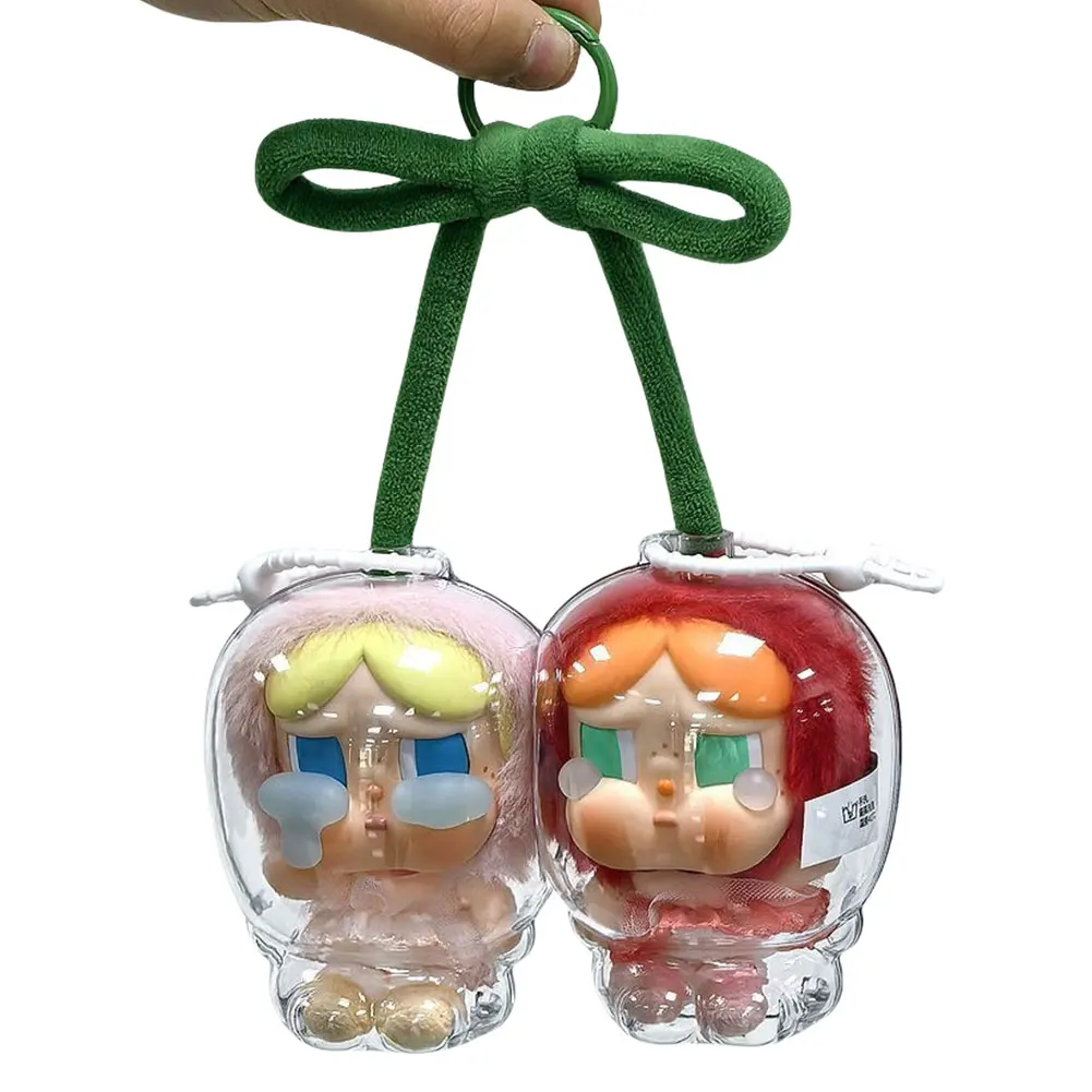 

Cute Doll Protective Cover PC Plush Dolls Display Case Plush Face Protective Case for Dolls Display Storage