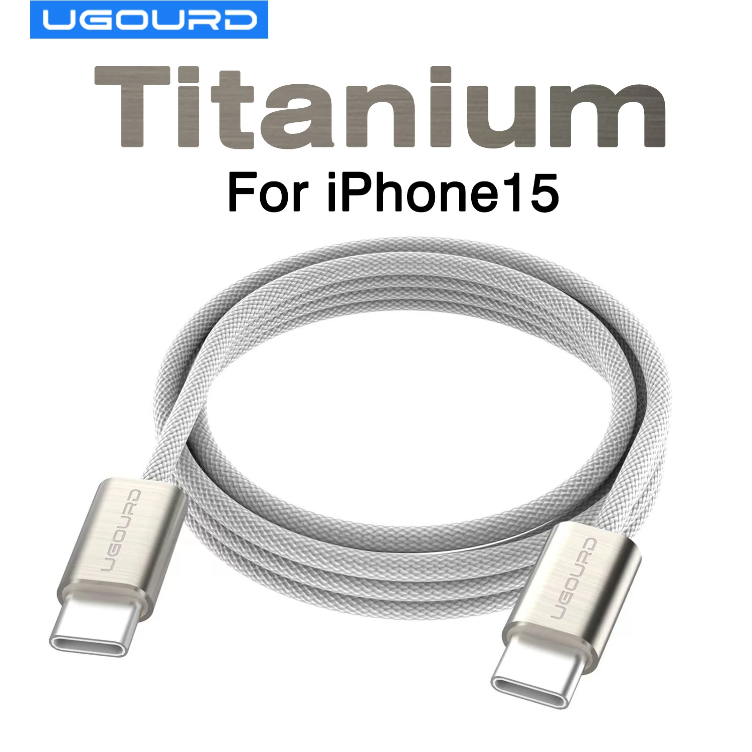 UGOURD Titanium PD 60W 20V3A Type C to C Fast Charging Cable For iPhone15 Pro Max USB2.0 480Mbps USB C To USB C Samsung Xiaomi