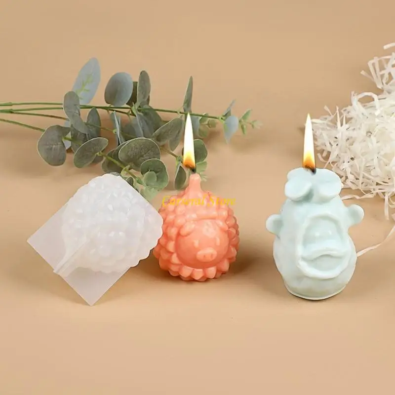 

M4YF очаровательная форма романа свиньи Силиконовая плесень игривая свинья Дизайн силиконовой формы для свечей ручной работы и