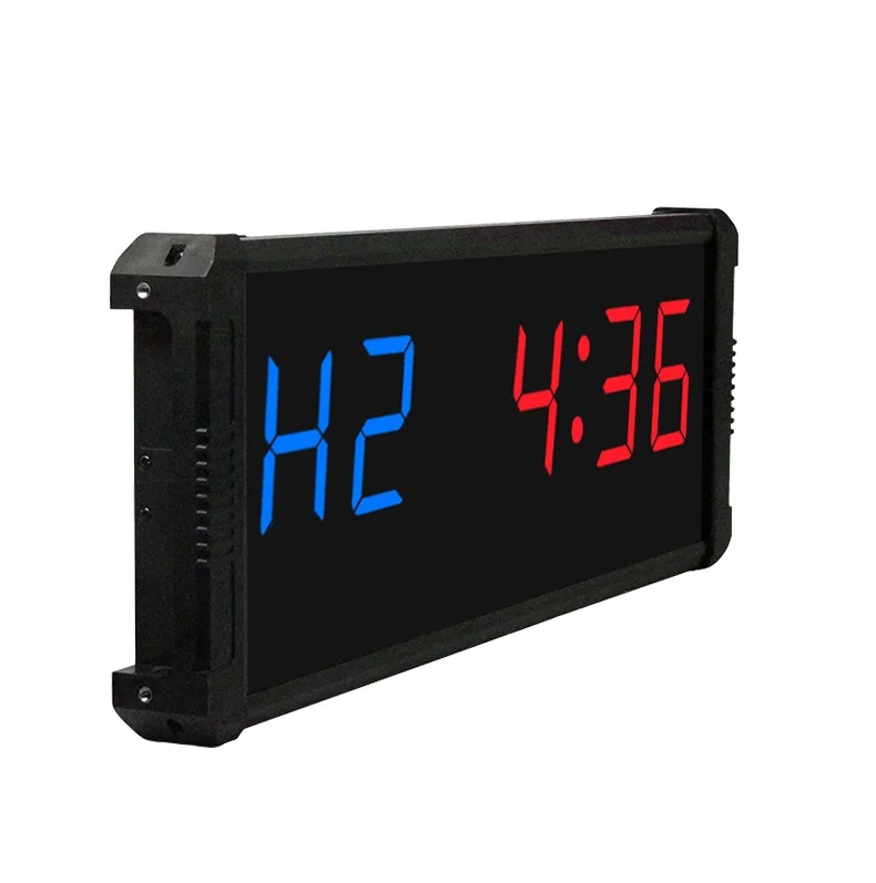 Newly Upgraded Custom LOGO 4 Inch LED Red Bue Display Gym Fitness Timer Digital Clock Supports Multiple Training Modes