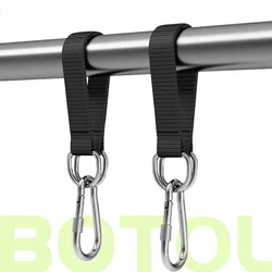 1 Pair Multifunction Hanging Strap with Heavy Duty Carabiner Fitness Equipment for Home Gym Hanging Sandbag Pull Up Rope Workout