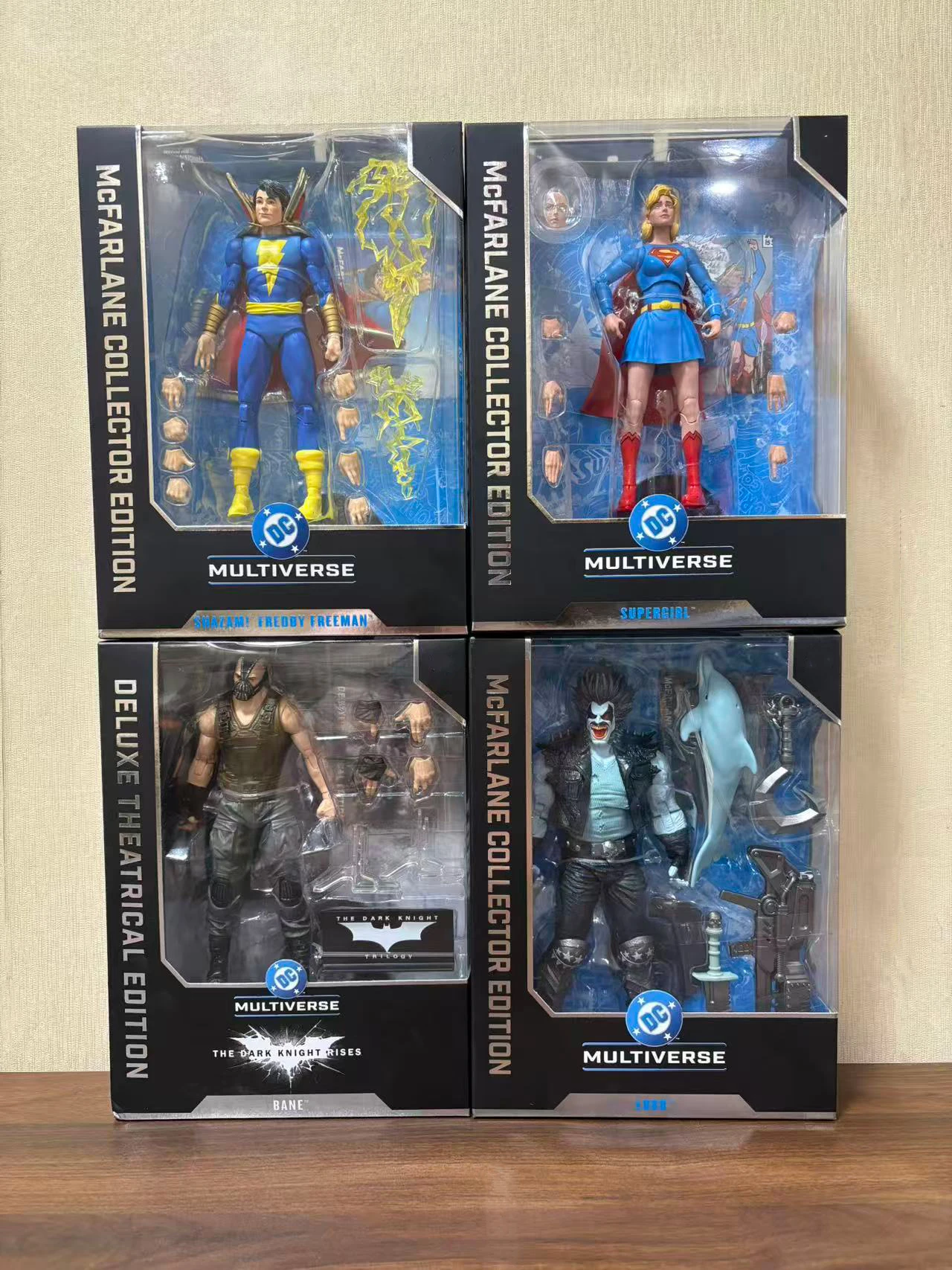 Mcfarlane Toys DC Collector Edition Supergirl/Lobo/Shazam/DC Multiverse Bane Dark Knight Rises Figura de Acción de 18 cm